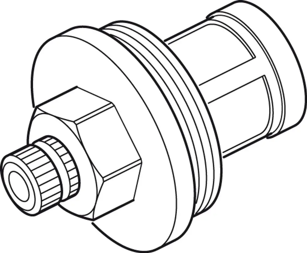 Keramisches Bauteil von Ideal Standard mit runder Form und zentralem Gewinde, geeignet für die Montage in Sanitäranlagen.